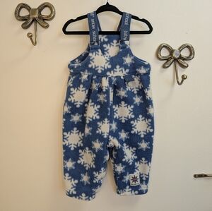Snowflake Patterned Kids Overalls